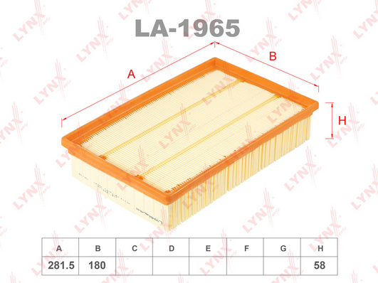 Воздушный фильтр LYNX LA1965