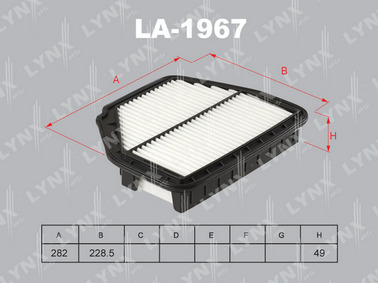 Воздушный фильтр LYNX LA1967
