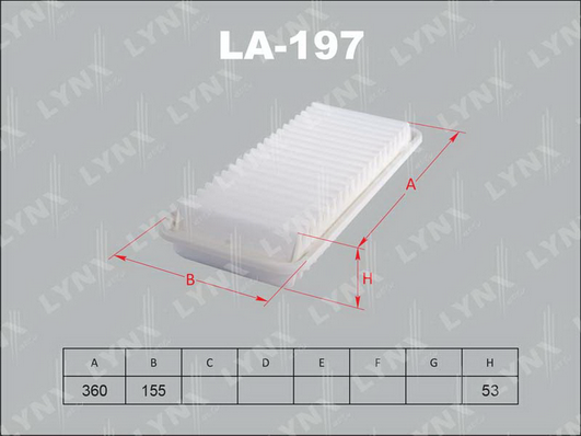 Воздушный фильтр LYNX LA197