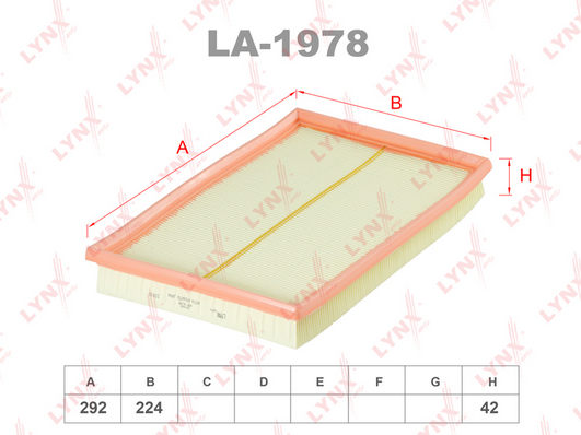 Воздушный фильтр LYNX LA1978