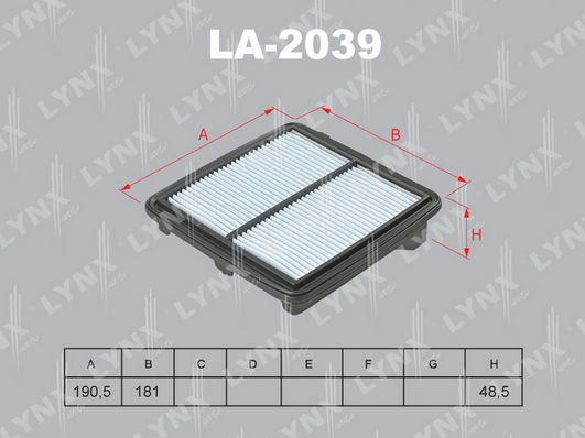 Воздушный фильтр LYNX LA2039