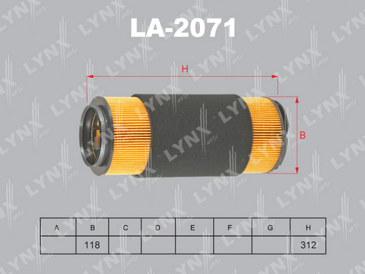 Воздушный фильтр LYNX LA2071