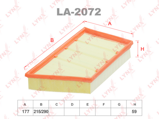 Воздушный фильтр LYNX LA2072