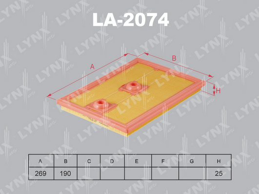 Воздушный фильтр LYNX LA2074