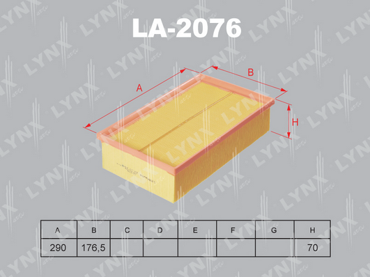 Воздушный фильтр LYNX LA2076