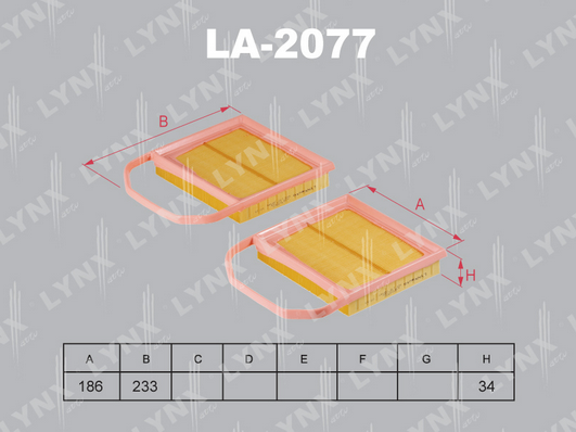 Воздушный фильтр LYNX LA2077