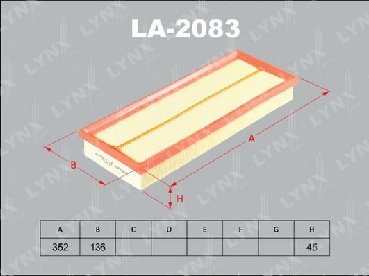 Воздушный фильтр LYNX LA2083