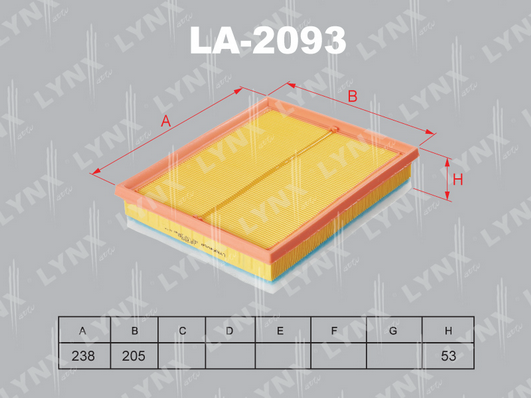 Воздушный фильтр LYNX LA2093
