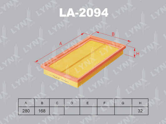 Воздушный фильтр LYNX LA2094