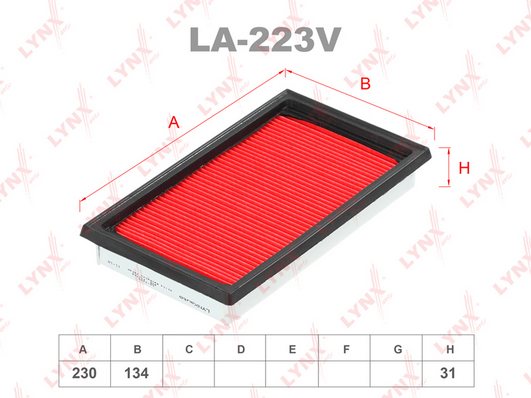 Воздушный фильтр LYNX LA223V