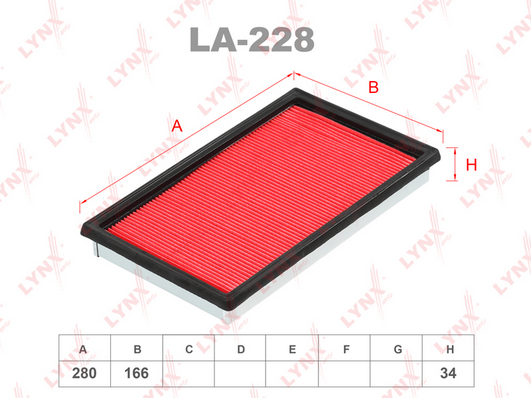 Воздушный фильтр LYNX LA228