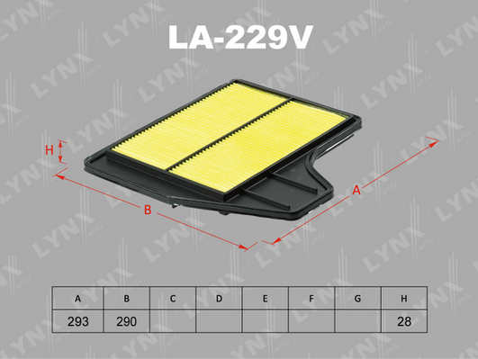 Воздушный фильтр LYNX LA229V