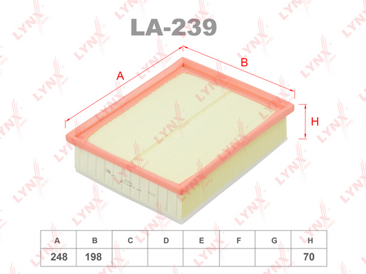 Воздушный фильтр LYNX LA239
