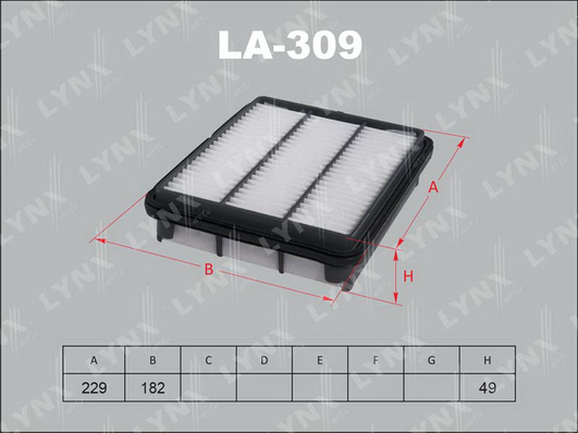 Воздушный фильтр LYNX LA309