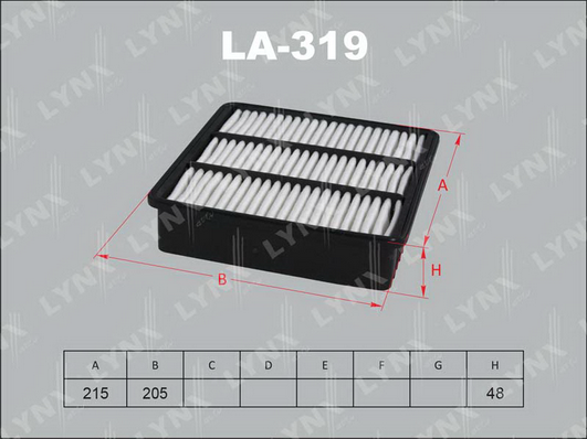 Воздушный фильтр LYNX LA319