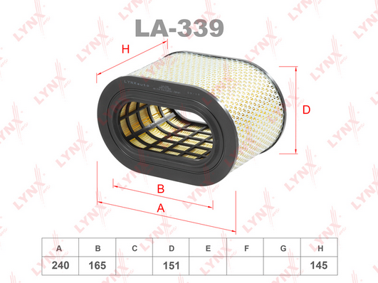 Воздушный фильтр LYNX LA339