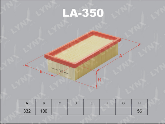 Воздушный фильтр LYNX LA350