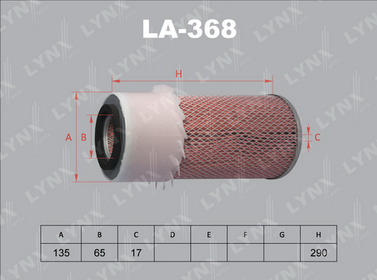Воздушный фильтр LYNX LA368