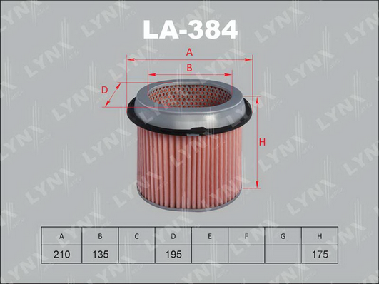 Воздушный фильтр LYNX LA384