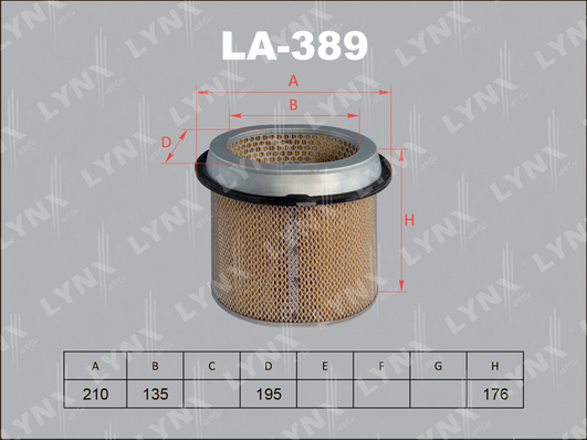 Воздушный фильтр LYNX LA389