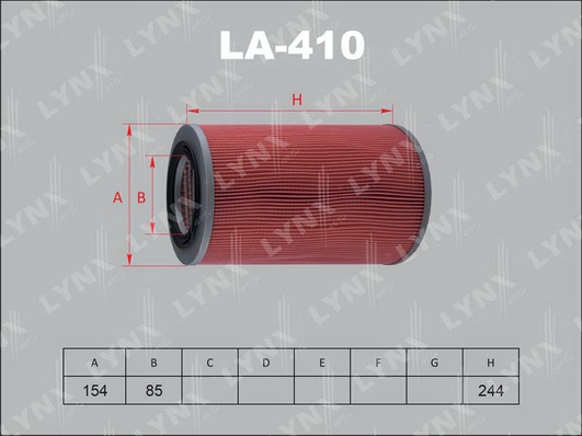 Воздушный фильтр LYNX LA410