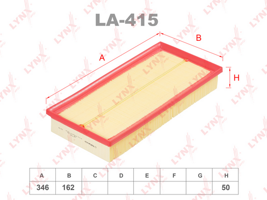 Воздушный фильтр LYNX LA415