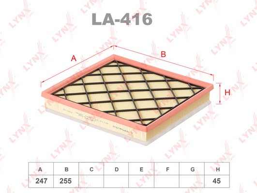 Воздушный фильтр LYNX LA416