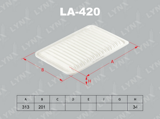 Воздушный фильтр LYNX LA420