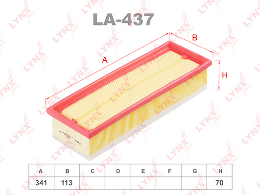 Воздушный фильтр LYNX LA437