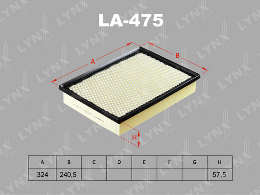 Воздушный фильтр LYNX LA475