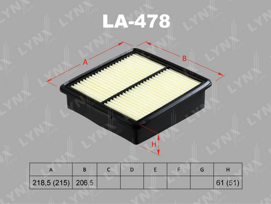 Воздушный фильтр LYNX LA478