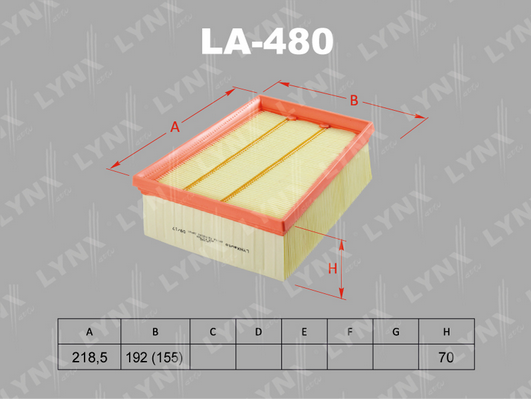 Воздушный фильтр LYNX LA480