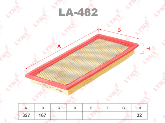 Воздушный фильтр LYNX LA482