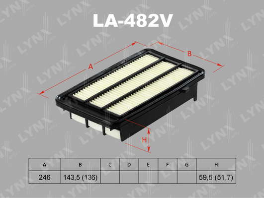 Воздушный фильтр LYNX LA482V