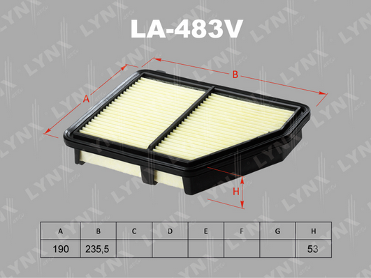 Воздушный фильтр LYNX LA483V