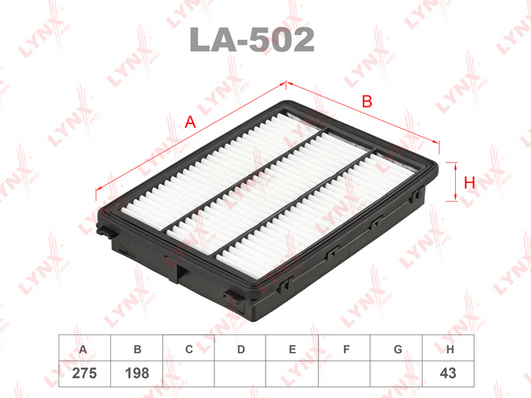 Воздушный фильтр LYNX LA502