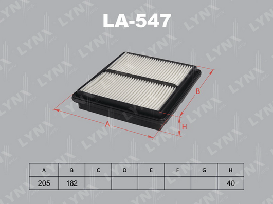 Воздушный фильтр LYNX LA547