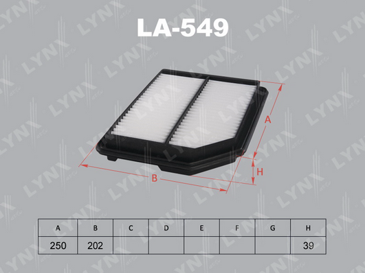 Воздушный фильтр LYNX LA549