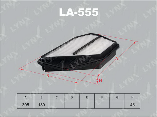 Воздушный фильтр LYNX LA555