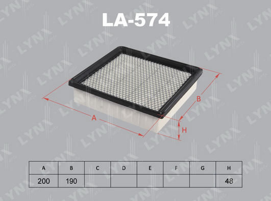 Воздушный фильтр LYNX LA574