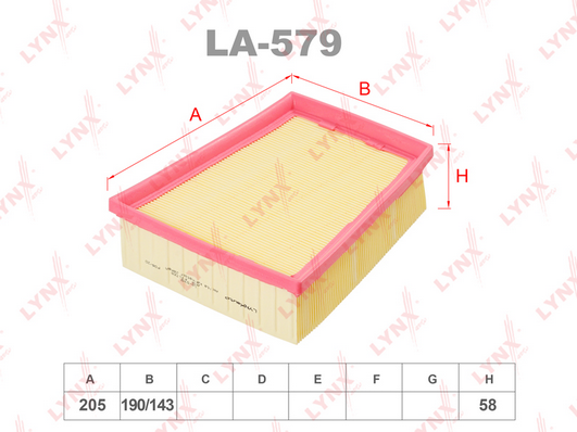 Воздушный фильтр LYNX LA579