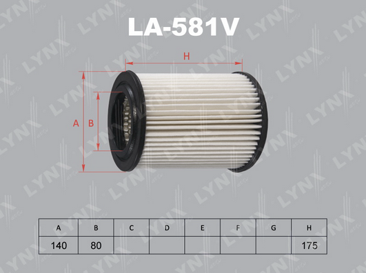 Воздушный фильтр LYNX LA581V