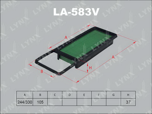 Воздушный фильтр LYNX LA583V