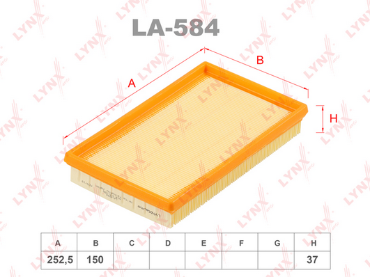 Воздушный фильтр LYNX LA584