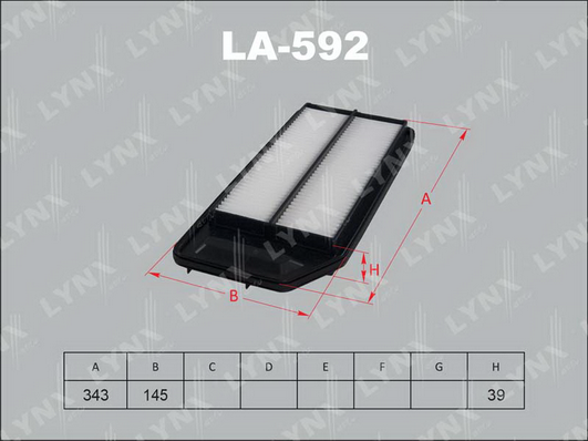 Воздушный фильтр LYNX LA592