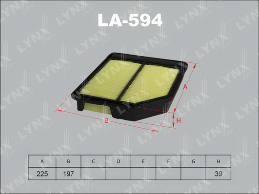 Воздушный фильтр LYNX LA594