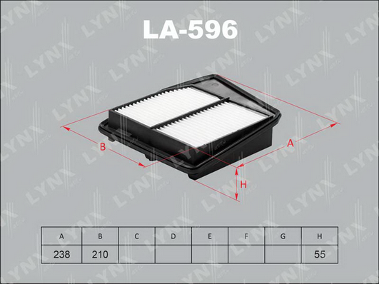 Воздушный фильтр LYNX LA596