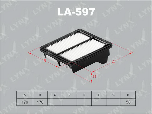 Воздушный фильтр LYNX LA597