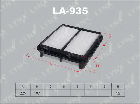 Воздушный фильтр LYNX LA935