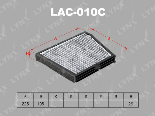 Фильтр, воздух во внутренном пространстве LYNX LAC010C